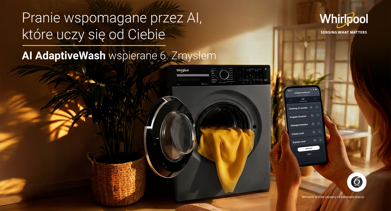 Whirlpool – Pranie wspomagane przez AI które uczy się od Ciebie